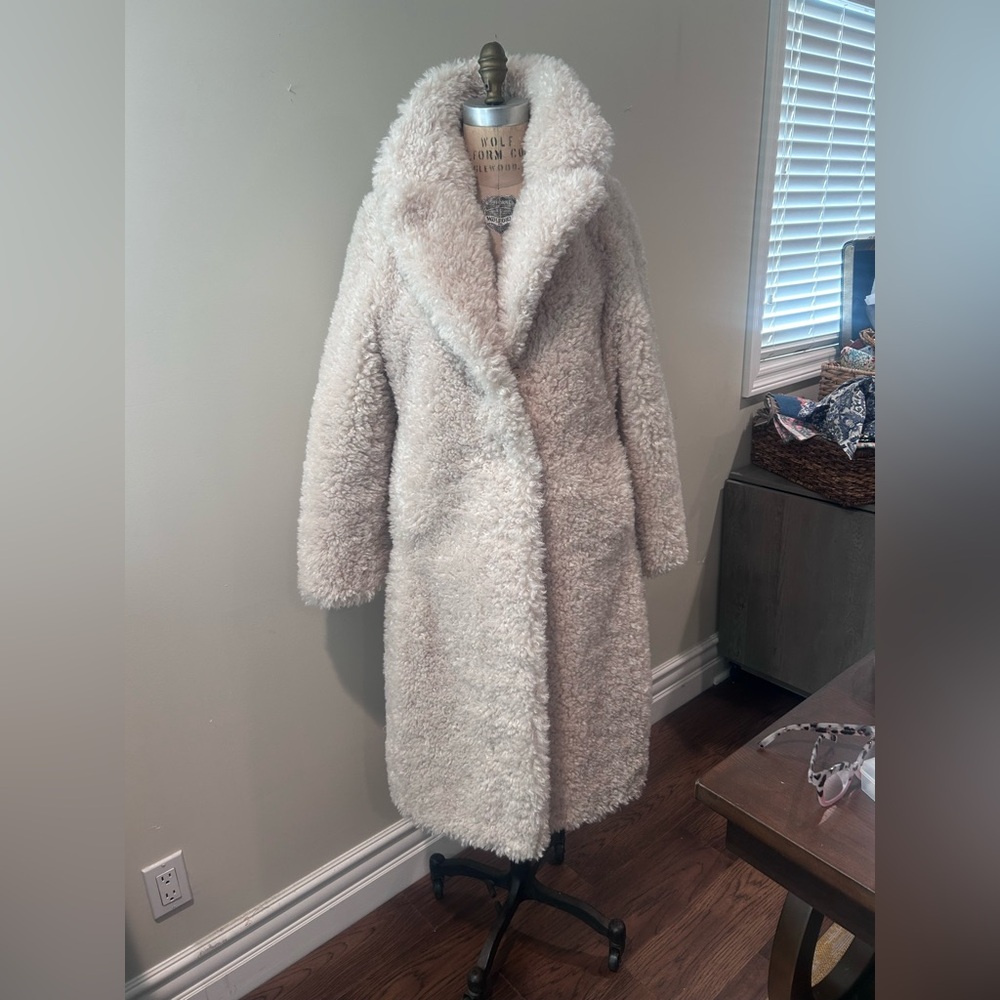 Mango Soft Cream Teddy Jacket